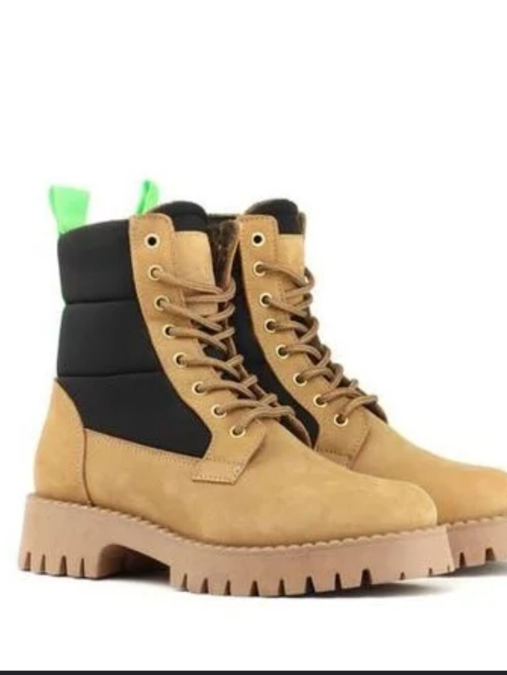 PAJAR  WOMEN'S LEATHER KAJ WATERPROOF LACE-UP BOOT TAN/BLACK Size 6